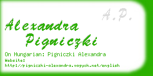 alexandra pigniczki business card